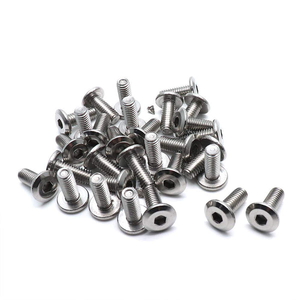 Biaungdo M6x15mm Stainless Steel Flat Head Hex Socket Cap Bolts Screws Fastener, Pack of 30 Countersunk Connector
