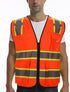 9 Pockets High Visibility Class 2 Safety Vest, Hi Vis with 2 Inch Reflective Strips for Men & Women Orange 3XL