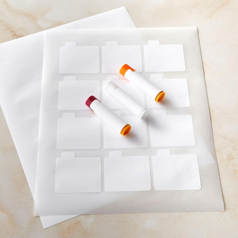 Paper Junkie 240 Pack Printable Lip Balm Labels for Tubes - Customizable Stickers for Containers (20 Sheets, 2.15x2.15