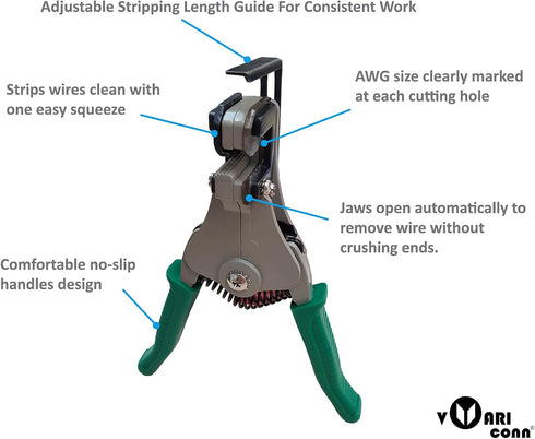 Heavy Duty Automatic Wire Stripper Tool, Wire Cutter/Wire Stripper for 8-20 AWG Solid and 10-22 AWG Stranded Wire