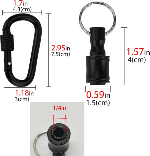 1/4 Inch Bit Holder Keychain, Hex Screwdriver Bits Holder Extension Bar for Electric and Hand-held Screwdrivers