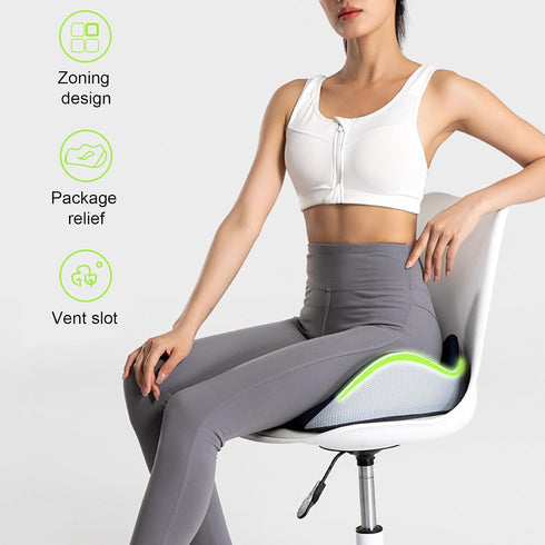 Wilitto Tailbone Hollow Ergonomic Seat Cushion, Hemorrhoids Breathable Office Chair Seat, Sciatica & Back Coccyx Pain
