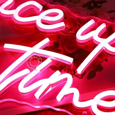 5V 15.8"X8.9" SYLHOME Once Upon A Time Pink LED Neon Light Sign Home Bedroom Kids Room Nursery Wall Decor Sign Words