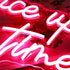 5V 15.8"X8.9" SYLHOME Once Upon A Time Pink LED Neon Light Sign Home Bedroom Kids Room Nursery Wall Decor Sign Words