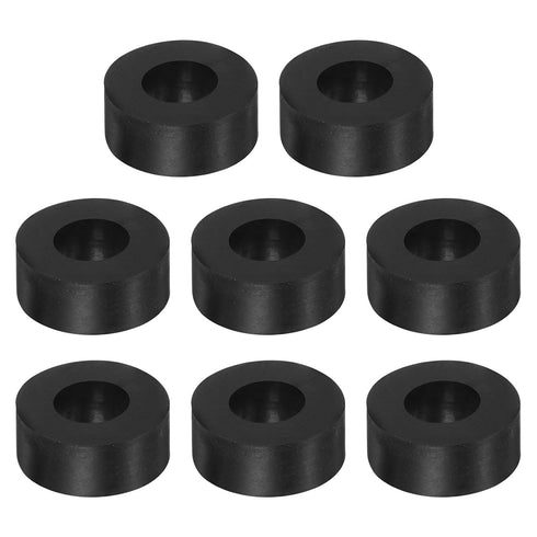 8pcs Rubber Spacer, 1 Inch OD, 0.47 Inch ID, 0.4 Inch Thick Neoprene Round Anti Vibration Isolation Pads, Black, for