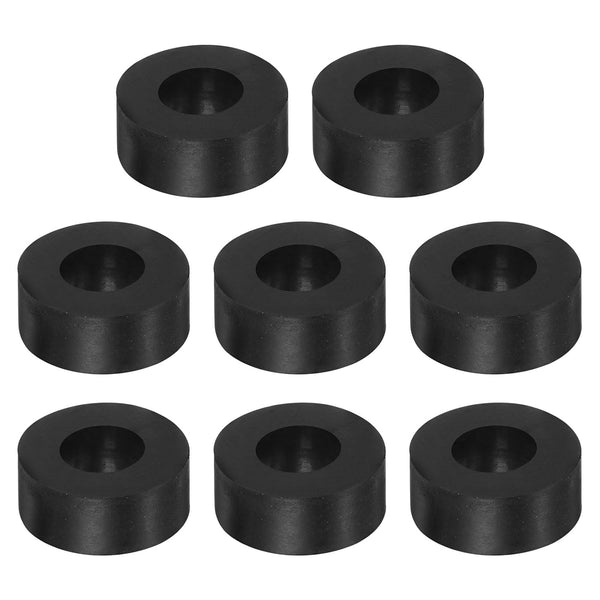 8pcs Rubber Spacer, 1 Inch OD, 0.47 Inch ID, 0.4 Inch Thick Neoprene Round Anti Vibration Isolation Pads, Black, for