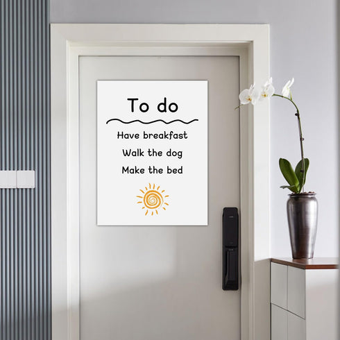 Self-stick Dry Erase Sheets for Wall, 9 x 12 Inch - 5 Pack with 2 Markers, Restickable Whiteboards for Smooth Surfaces