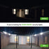 1000LM 6000K Black(2 Pack) Motion Sensor Outdoor Lights, Battery Operated Outdoor Light, Motion Detector Lights