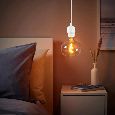 E26 1M/3.28FT Industrial Mini Pendant Light Kit UL White Pendant Light Kit Vintage Retro Edison Hanging Lamp