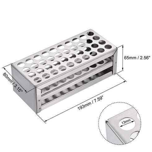 uxcell 304 Stainless Steel Test Tube Holder Lab Stand Rack 40 Hole 3 Layer for 10-13mm Tubes