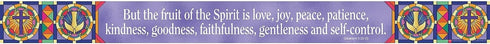 Barker Creek Double-Sided Spiritual Border with Inspirational Verse, Fruit of The Spirit, for Bulletin Boards, Reception Areas, Sunday School Classrooms, Homeschool Decor, 3” x 35’ (966) by BARKER CREEK