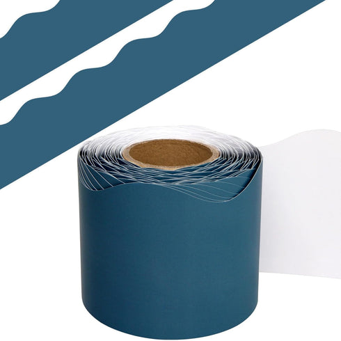 Slate Blue Scalloped Border Trim Bulletin Board for Classroom 52ft