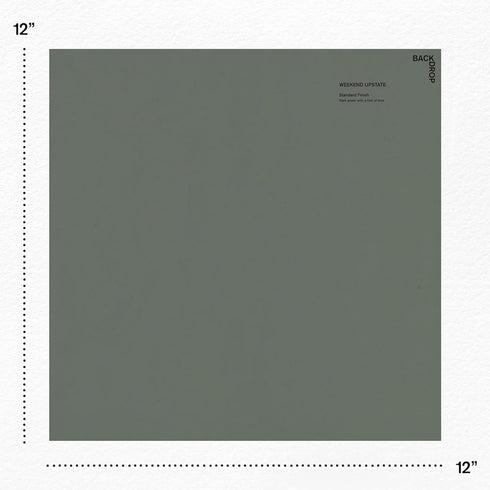 BACKDROP Premium Interior Paint - Large Adhesive Paint Swatch WEEKEND UPSTATE - Dark Green with a Hint of Blue, 12" x
