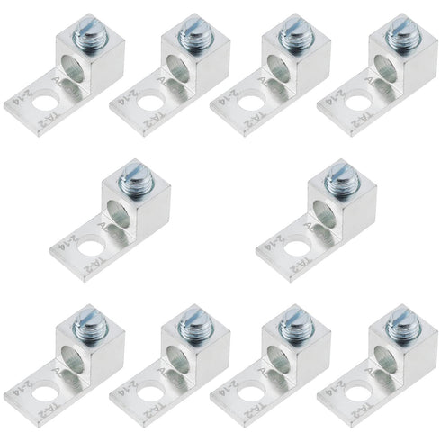 10PCS Aluminum Mechanical Wiring Piece Set, 2AWG TA-2 1B2U, Aluminum Alloy Terminal Mechanical Wiring