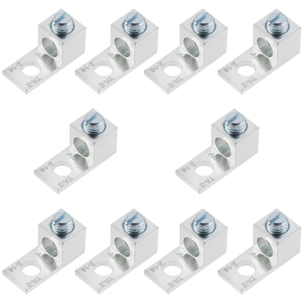 10PCS Aluminum Mechanical Wiring Piece Set, 2AWG TA-2 1B2U, Aluminum Alloy Terminal Mechanical Wiring