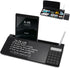Small Glass Desktop Dry-Erase Board - Computer Keyboard Stand with Drawer, White Board Surface Pad, Desk Organizers for