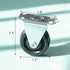 Framendino 4 Pack Heavy Duty Rubber Casters - 1.5 Inch Non-Swivel Top Plate for Furniture, Black
