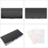 Uquelic 2Pack Desk Stand Receipt Folder, 13 Pockets Expanding Coupons Storage with Label, 10 x 5 inch (Black & Clear)