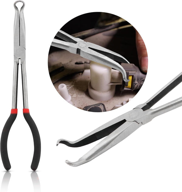 Electrical Disconnect Plier, Professional Automotive Hose Repair Tool for Radiator Hose Clamp, Long Spark Plug Removal