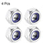 uxcell Hex Lock Nuts - M10 x 1.5mm Stainless Steel Self-Locking Nuts, 4Pcs Silver Tone