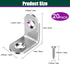 20 PCS Corner Braces - 25mm x 25mm Stainless Steel 90 Degree Joints Right Angle Bracket