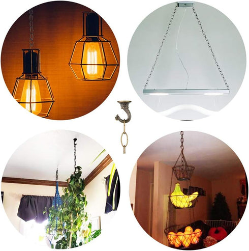 OOTSR 36 inches Metal Ceiling Hook, Heavy Duty Ceiling Hook and Chain Extension for Hanging