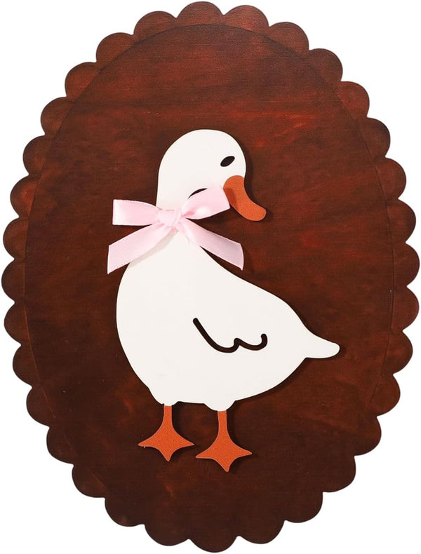 Fukaisu Goose Decor Nursery, Wooden Silly Goose Vintage Nursery Decor Cute Duck Wall