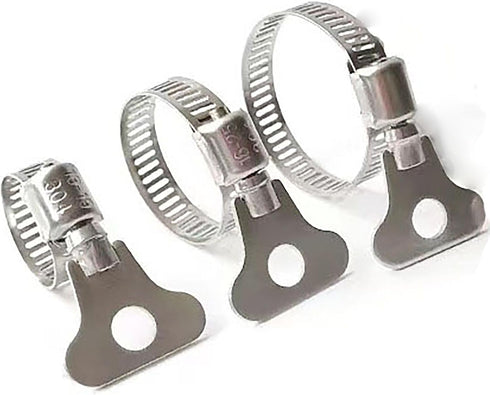 Assortment of 15 Adjustable Hose Clamps, 304 Stainless Steel, Ideal for Plumbing, Automotive, Mechanical