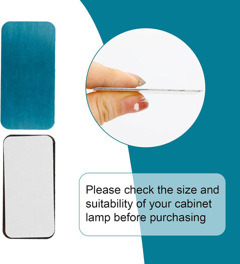 Enodny 16pcs Under Cabinet Light Magnetic Strip,Adhesive Metal Plate for Magnets,Adhesive Metal Plate Stick-On