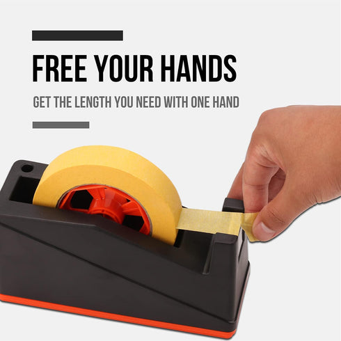 Lichamp 2 Pack Desktop Tape Dispenser Holder - Large 3 inch Core for Various Tapes, 0228BK