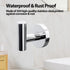 Towel Hooks for Bathroom, 2 Packs Wall Mount Towel Holder, Black Matte Stainless Steel Heavy Duty Towel Hook