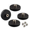 ULIBERMAGNET 4Pack Anti-Scratch Neodymium Magnet with Rubber Coated, Super Strong Magnetic Mounting for Tools