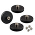ULIBERMAGNET 4Pack Anti-Scratch Neodymium Magnet with Rubber Coated, Super Strong Magnetic Mounting for Tools