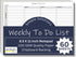Weekly To Do List Notepad, 60 Page Task Planning Pad w/Daily Checklist, Priority Todo Checkbox & Notes. Desk Notebook to Organize Office 11 X 8.5 by Life Charge