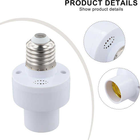 Generic 360-Degree Bulb E27 110-220V Infrared Motion Sensor Smart Socket Switch for Lamps, Wide Voltage Compatible