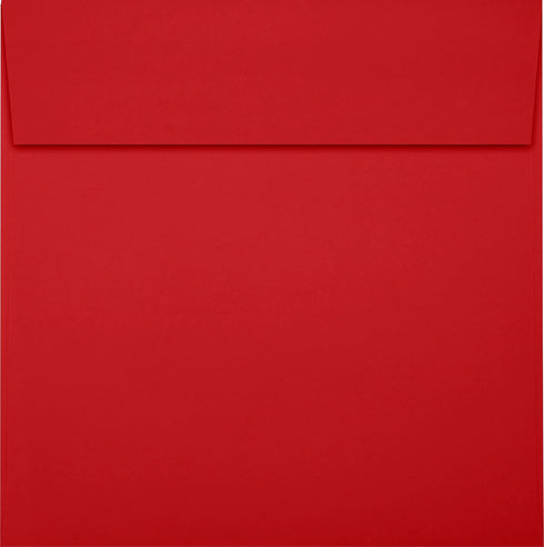 LUXPaper Square Invitation Envelopes, Peel & Press, 5 1/2" x 5 1/2", Ruby Red, 50 Qty
