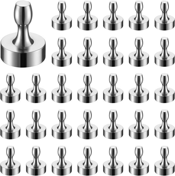 BTLIN Mini Strong Fridge Magnets, 32 Pack Magnetic Push Pins for Kitchen Refrigerator, Whiteboard & Office