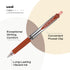 uniball Signo Gel Pen, Retractable, Medium 0.7 mm, Red Ink, Red/Metallic Accents Barrel, Dozen