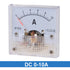 uxcell Analog Current Panel Meter DC 0-10A 91C4 Ammeter 45x35x45mm for Circuit Testing Charging Battery Ampere Tester Gauge Pack of 1
