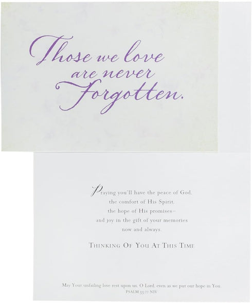 DaySpring - 12 Sympathy Boxed Cards and Envelopes (77541) - Strength Hope Comfort, 4 Design Assortment with Scripture