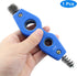 1 Pcs 4-in-1 Copper Tubing Brush Copper Pipe Cleaner Tool Steel Bristles Deburring Brush Cleans Inside and Outside Wire Brush for Plumbing Installation Soldering Copper Pipes Brazing(Blue)