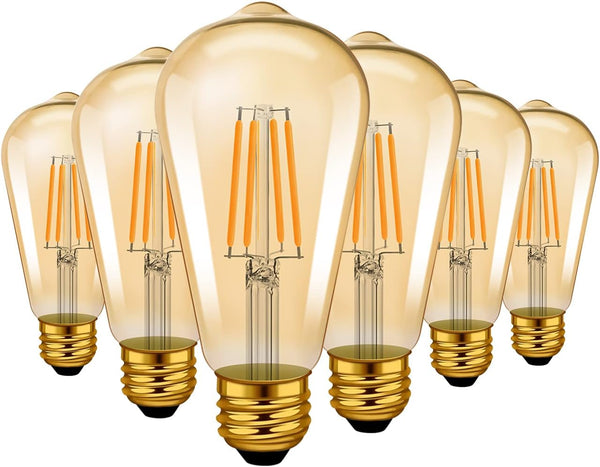 LVWIT Vintage Edison Light Bulb ST21 LED Filament Bulb 8W(60 Watt Equivalent)