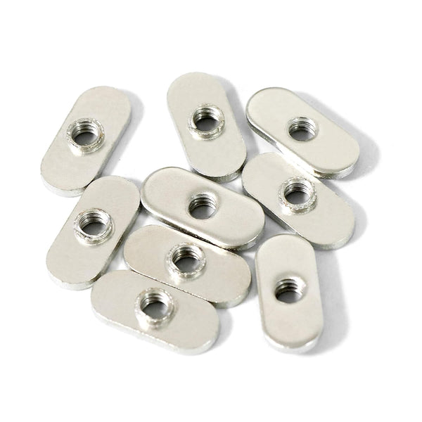 20 Packs 1/4"-20 Centered Hole Sliding T-Nuts for 10 Series T Track Extrusions, T Slot Accessories