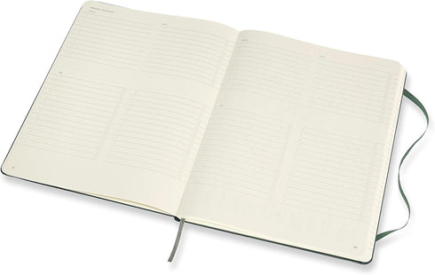 Moleskine PRO Notebook, Hard Cover, XL (7.5" x 9.5"), Professional Project Planning, Forest Green, 192 Pages