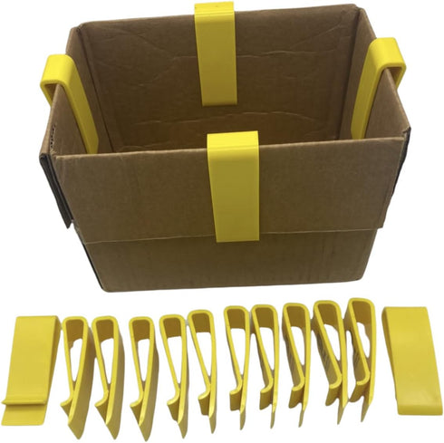 Cardboard Box Clips, Chip Trash Garbage Bag Holder Clip, Set of 12, 3 1/2" x 1 1/4" Large