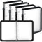Teling 4 Pcs 2 Inch Zipper Binder with 3 Ring, Refillable Clear Plastic File Organizer for School Work, 13.2 x 10 Inch