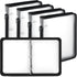 Teling 4 Pcs 2 Inch Zipper Binder with 3 Ring, Refillable Clear Plastic File Organizer for School Work, 13.2 x 10 Inch
