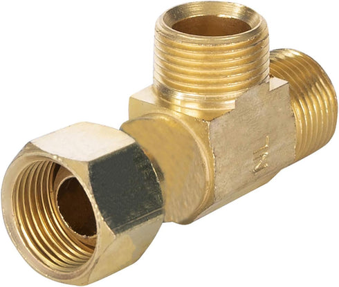 MIDLINE VALVE 73338-OM Add On Tee Fitting, 3/8 in. FIP COMP x MIP x Male Brass