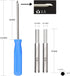 Triwing Screwdriver Set with 5 Pack CR2032 Batteries, 3.8 mm & 4.5 mm Security Screwdriver Game Bit Tool Set for NES,