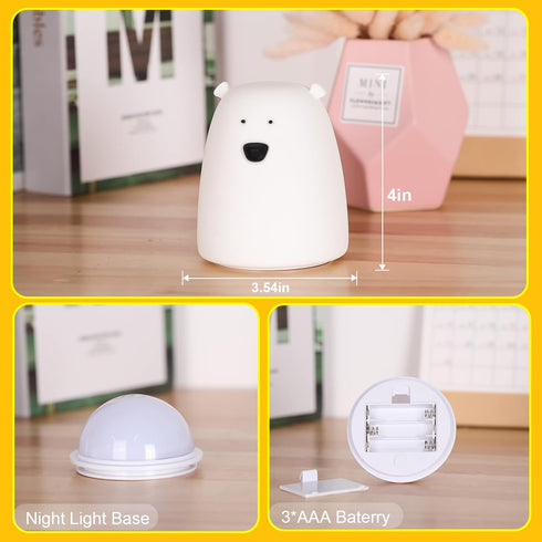 16 Dimmable (GJDB01) ZKLiLi Night Light for Kids Lamp, Colors Lamp Cute, Baby Night Lights for Nursery,Silicone